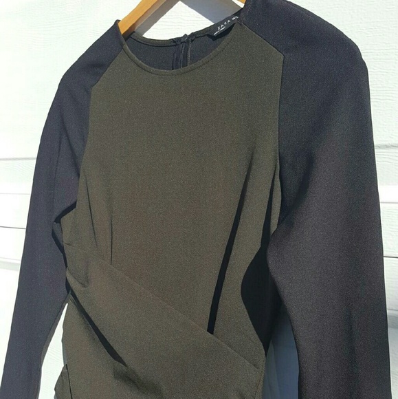 Zara WOMANS Faux Wrap Dress - Picture 2 of 8